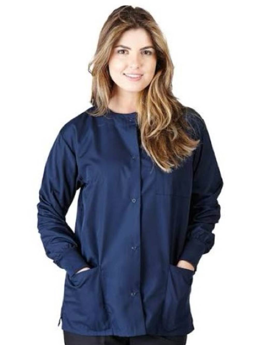 Navy Women's Button-Front Jacket